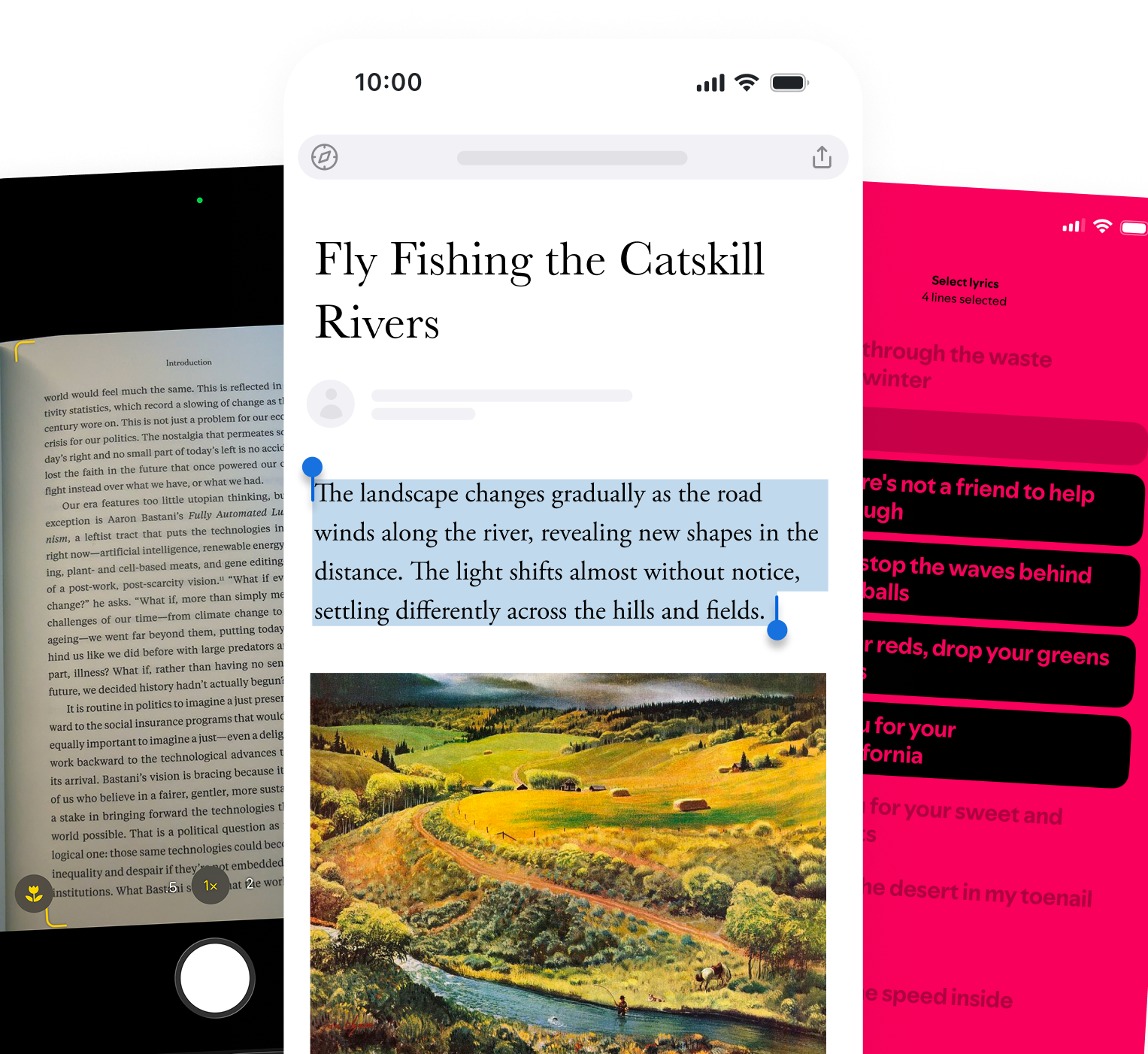 Capturing quotes from a book, an article, and song lyrics